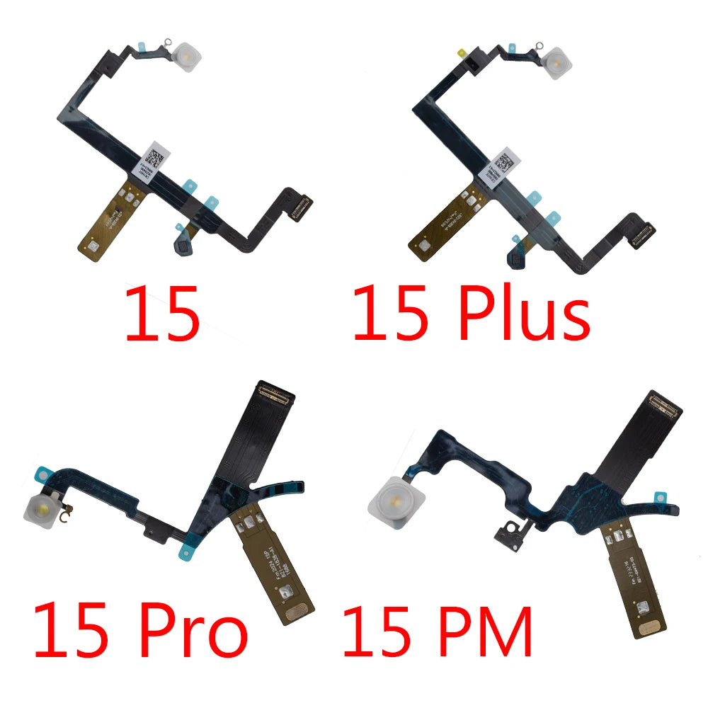 1pcs  Flash Flex Cable For iPhone 15 Plus 14 Pro Max Proximity LED Light Sensor Ambient Flashlight iPhone phone repair parts