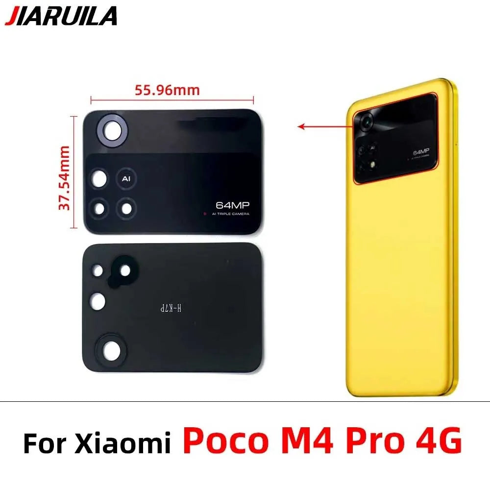 2Pcs/Lot, Back Rear Camera Glass Lens For Xiaomi Poco F3 F4 F5 M3 M4 M5 X3 X4 X5 Pro 4G 5G GT With Adhesive  Xiaomi  Xiao mi phone repair parts