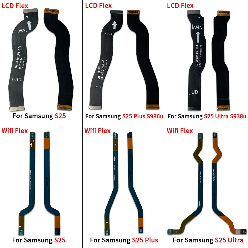 10Pcs, Main Board Motherboard LCD Wifi Signal Flex Cable For Samsung S25 Plus Ultra S931 S936U S938U Samsung phone repair parts