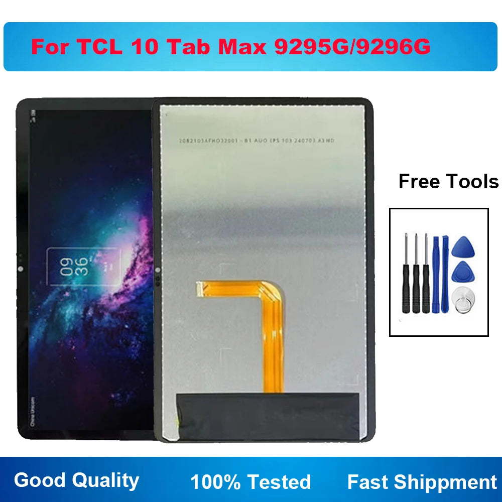 For TCL 10 Tab Max 9295 9295G 9296 9296G 9296Q LCD Display Touch Screen Digitizer Module Replacement Tablet repair parts