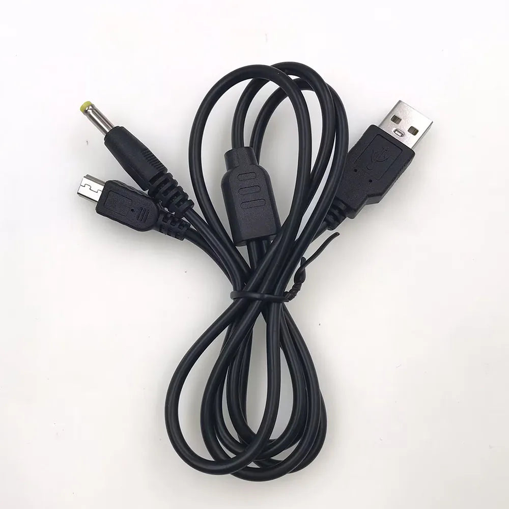 1-5pcs 2 in 1 USB Data Transfer Charge Charger Cable Cord For PSP 1000 2000 3000 To PC Game console repair parts