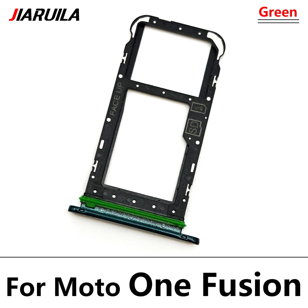 10Pcs,  SiM Tray For Motorola Moto One Macro Action Zoom Hyper Fusion Plus SIM Card Tray Slot Holder Replacement Parts Motorola phone repair parts