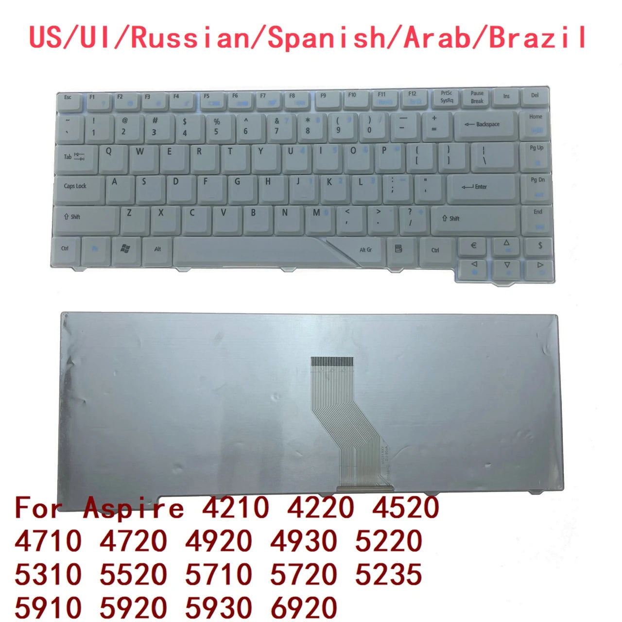 US UI RU SP AR BR Keyboard For Acer Aspire 4210 4220 4520 4710 4720 4920 4930 5220 5310 5520 5710 5720 5235 5910 5920 5930 6920 Acer laptop repair parts