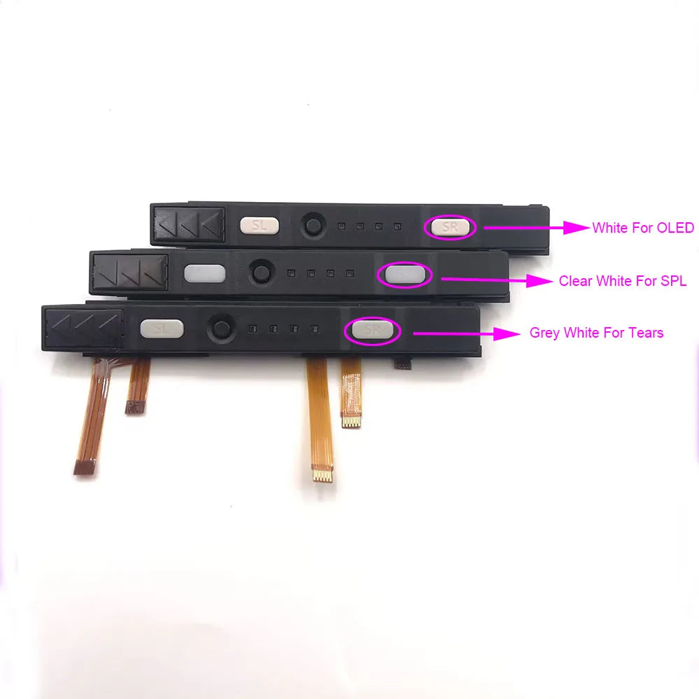 Plastic Slider For Nintendo Switch NS Joy-Con Controller Rail Assembly With Flex Cable Complete Right Left With Button Game console repair parts