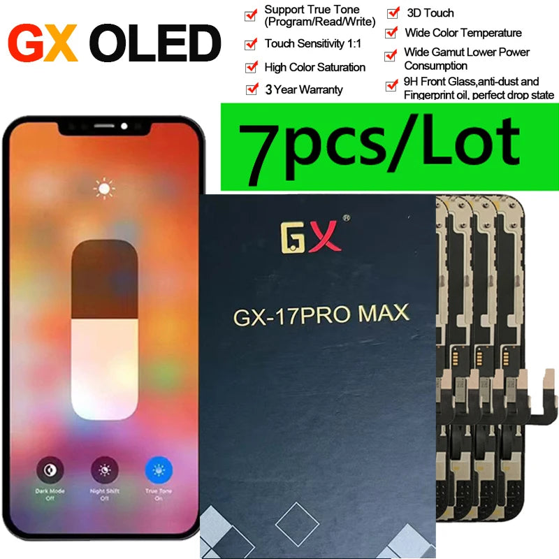 OLED GX LCD Display For iPhone X XS XR 11 17 16 15 11Pro 12Pro 13Pro 14pro 15pro 16Pro 17pro Max Pantalla Touch Screen Assembly iPhone phone repair parts