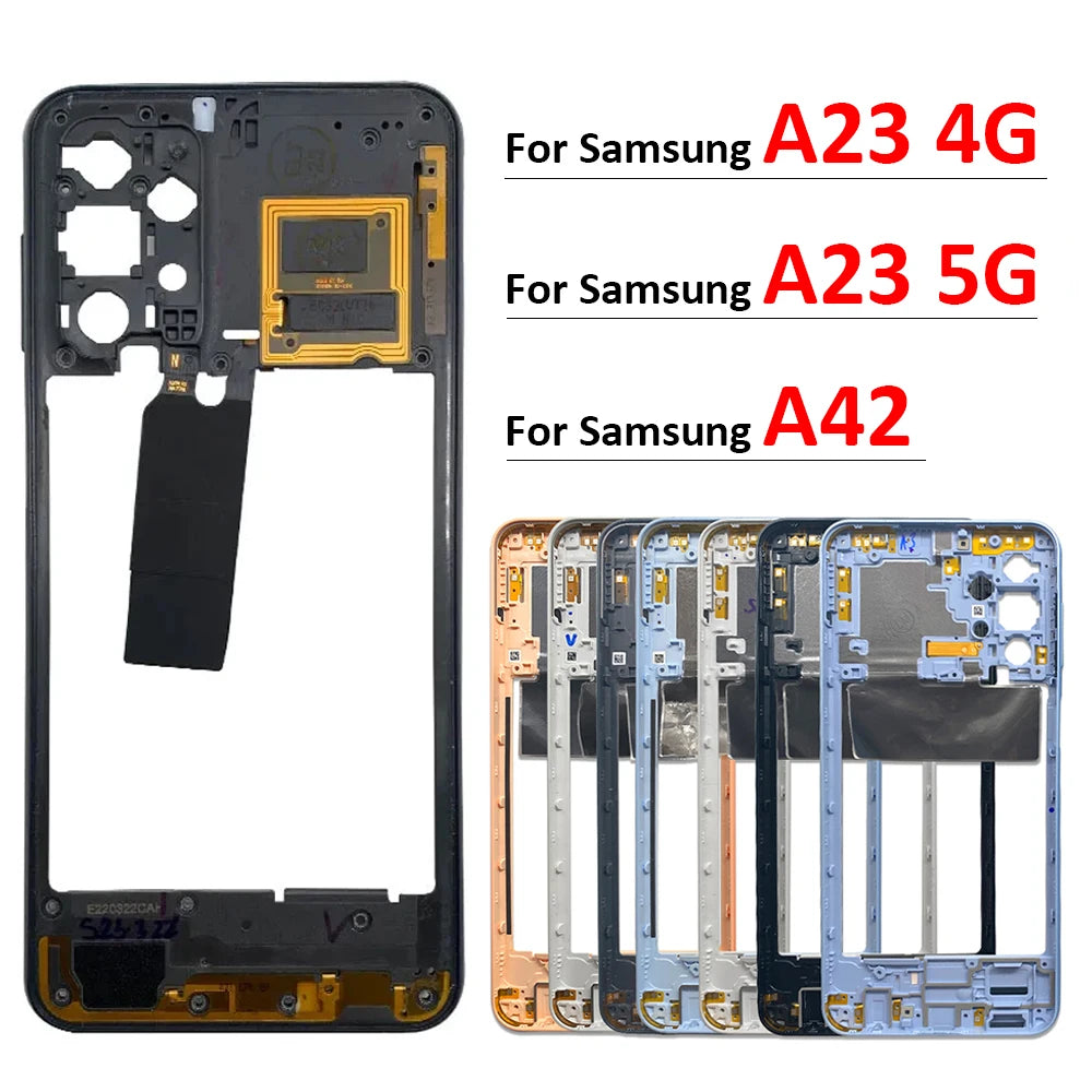 New For Samsung A23 A42 4G 5G Middle Frame Holder Housing Replacement Repair Parts Samsung phone repair parts