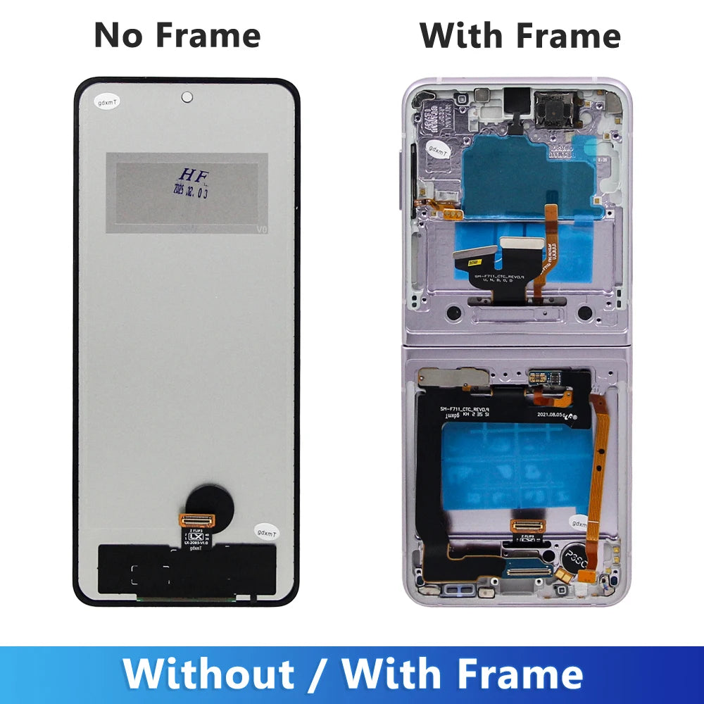 For Samsung Z Flip 3 F711 LCD Display Touch Screen For Samsung Z Flip3 5G LCD SM-F711 F711U F711B Display Replacement Samsung phone repair parts