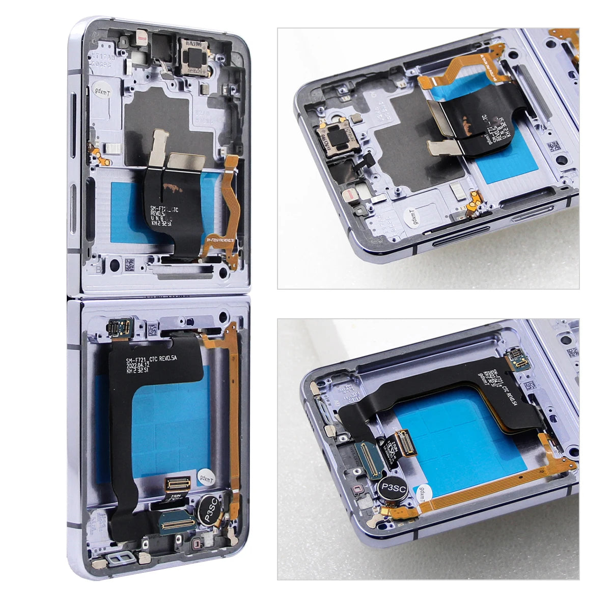 LCD For Samsung Z Flip 4 5G F721 F721B F721W LCD Display With Frame Touch Screen Digitizer Assembly Replacement 100% Tested Samsung phone repair parts