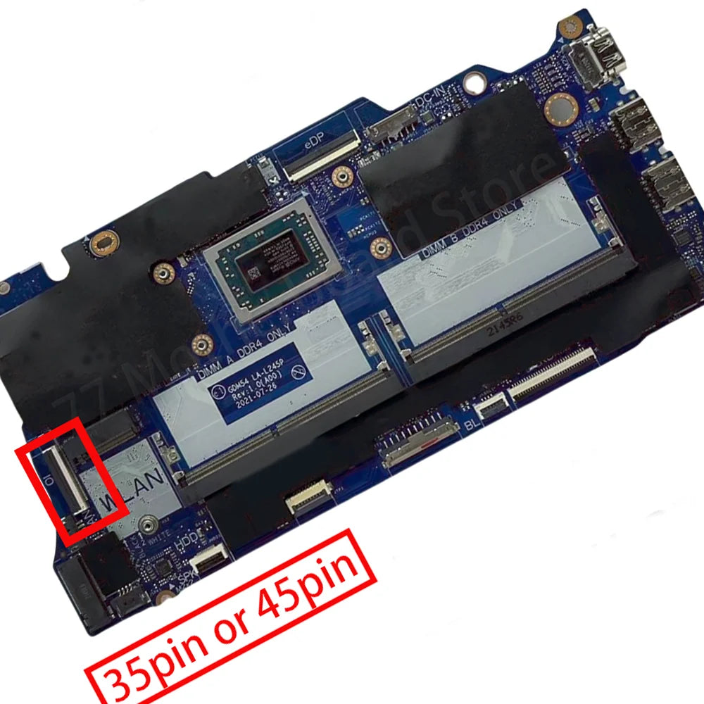 Laptop Motherboard GDM54 LA-L245P For Dell Inspiron 15 3515 With CPU R3-3250U R5-3450U R7-3700U 100% Test Dell laptop repair parts