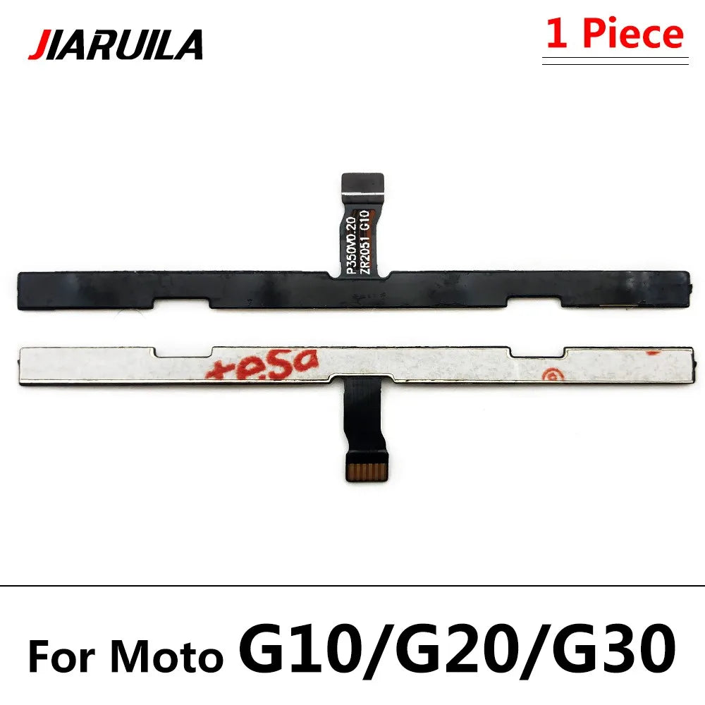 50Pcs, Power On Off Volume Side Button Key Flex Cable For Moto G10 G20 G30 G100 G50 G60 G60s G31 G51 G22 G32 G52 G62 G13 G23 5G Motorola phone repair parts