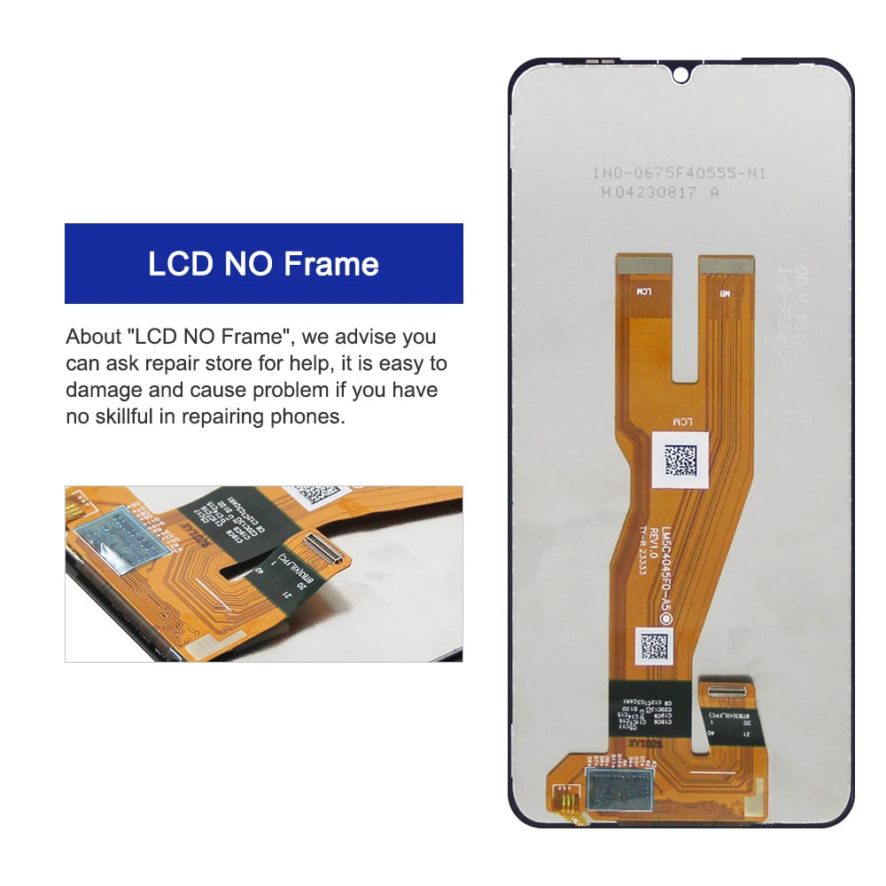 6.7" For Samsung A05 Display SM-A055F Touch Screen Digitizer Assembly For Samsung A05 LCD Display Replacement 100% Tested Samsung phone repair parts