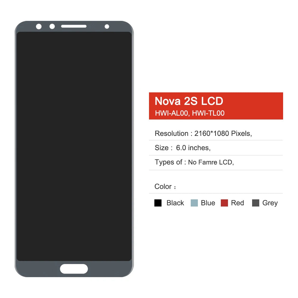 6.0'' For Huawei nova 2s LCD Display Touch Screen Digitizer Nova 2s HWI-AL00 for Huawei nova 2s LCD Replacement Parts HUAWEI phone repair parts