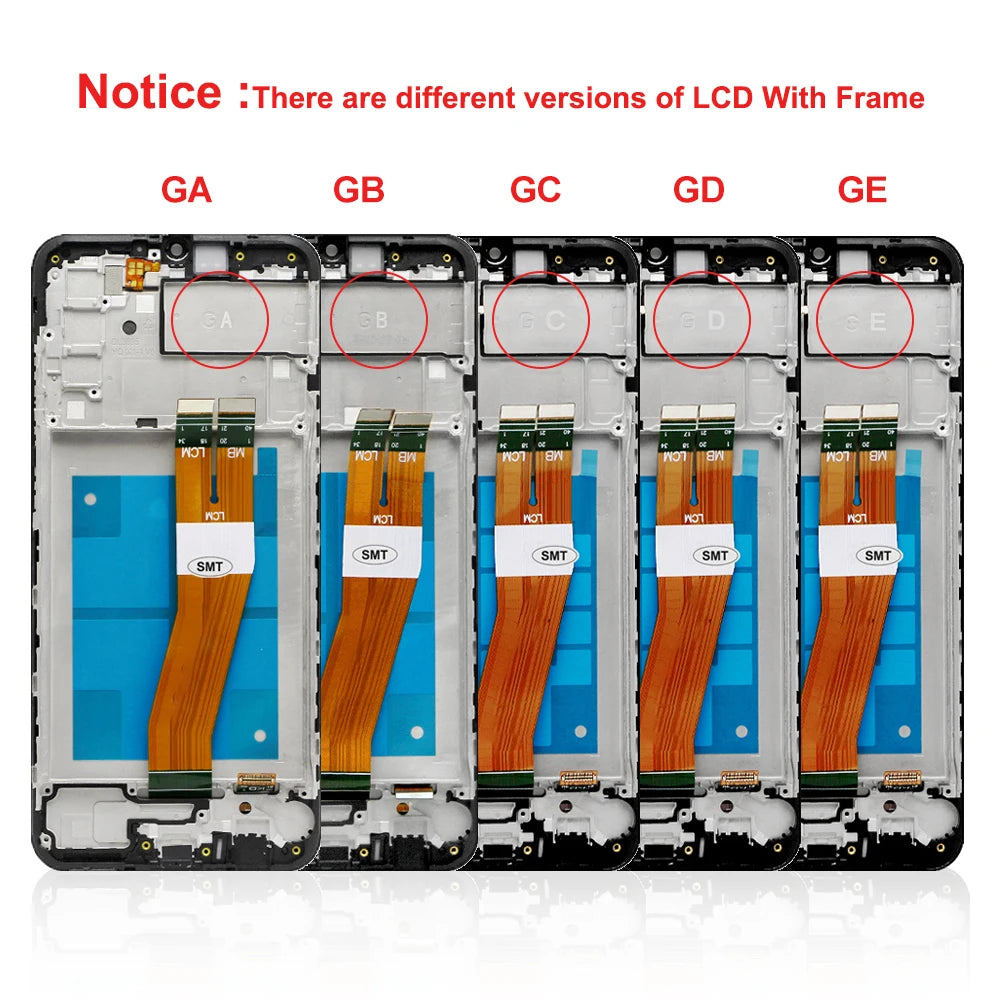 A02S Display Screen With Frame for Samsung Galaxy A02s SM-A025F/DS A025G/DS Display Touch Screen Digitizer Assembly Replacement Samsung phone repair parts