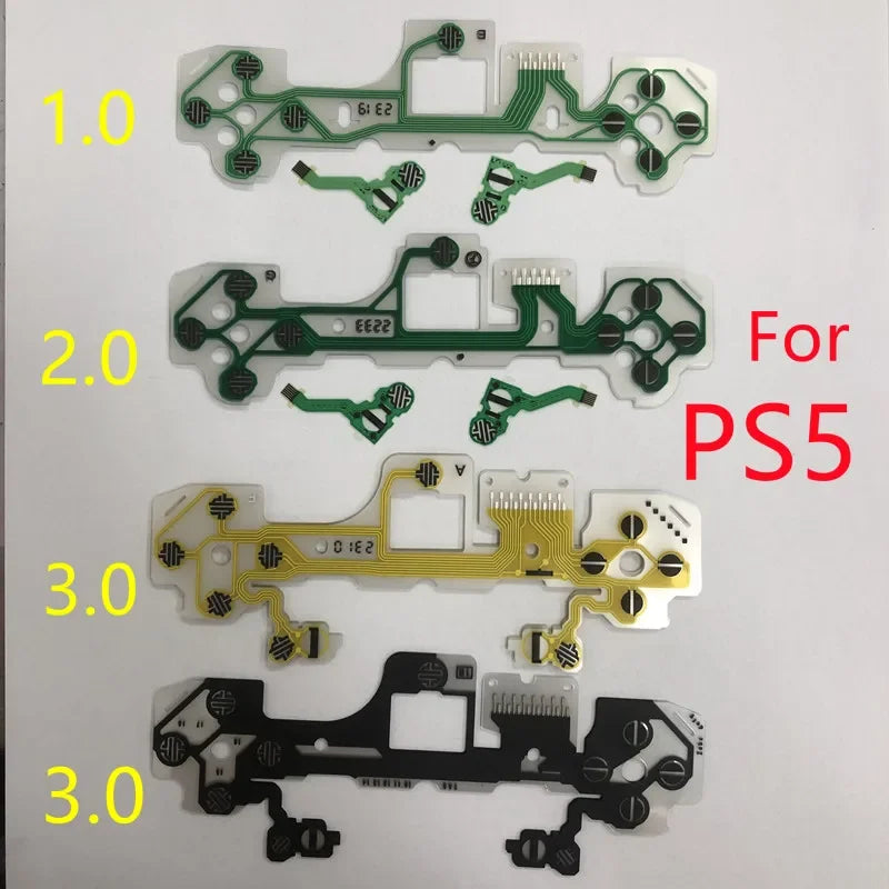10pcs/Lot Replacement Original for Ps5 Conductive Film V1.0 2.0 3.0 Game Pad Controller Button Flex Cable Ribbon V1 V2 V3 Game console repair parts