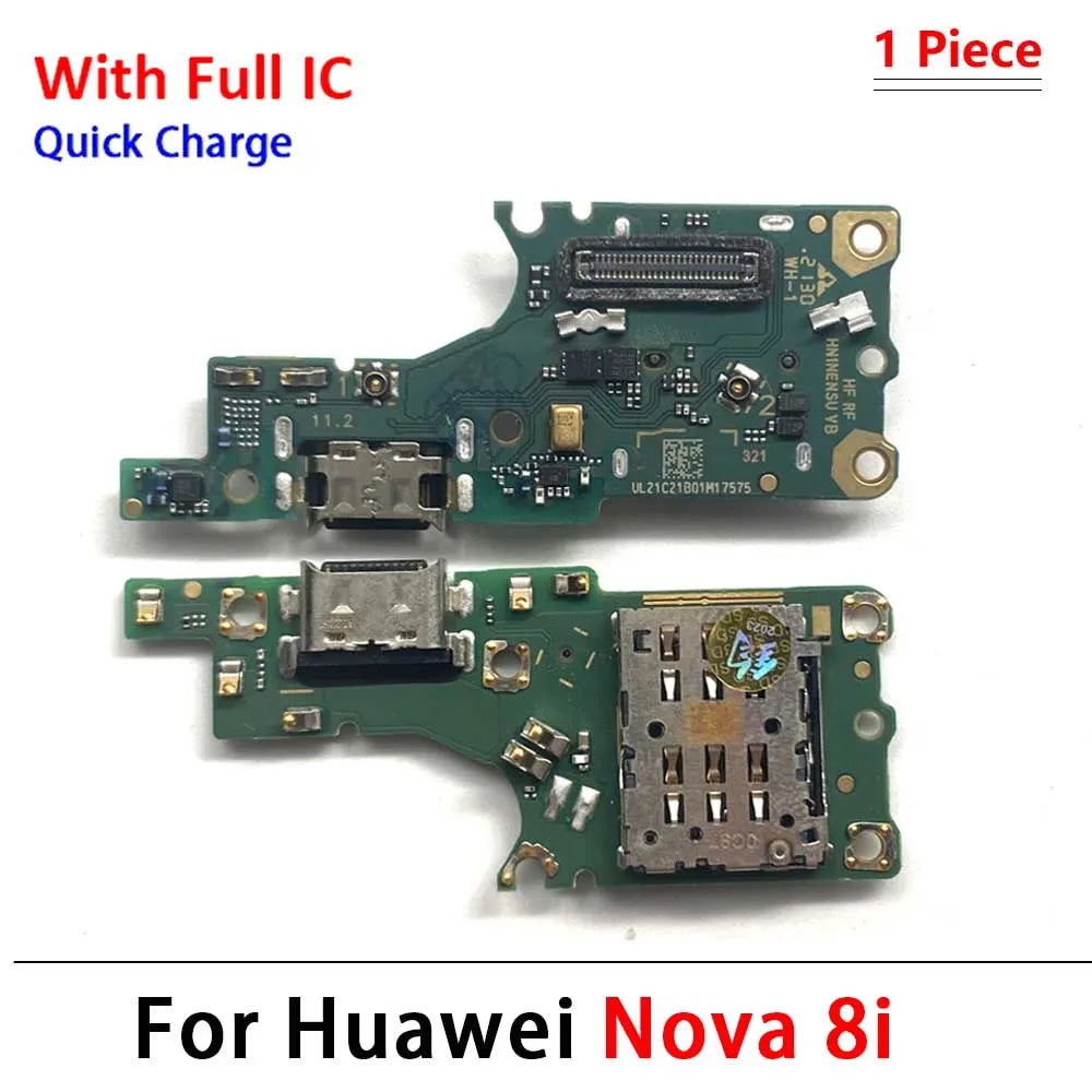 New For Huawei Nova 5 5T 7 7i 8 8i 9 10 Pro SE 5G USB Charger Dock Connector Charging Port Microphone Flex Cable Huawei phone repair parts