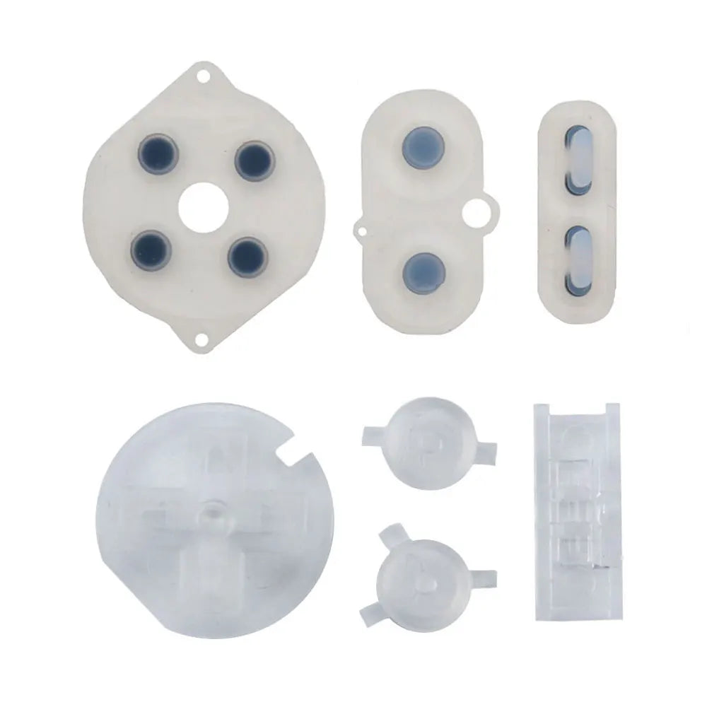 1Set For Gameboy Color GBC Silicone Rubber Conductive Button & Colorful Plastic D Pads A B Power ON OFF Buttons Keypads Game console repair parts