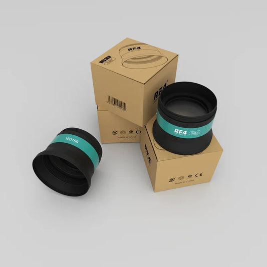 RF4 WD165 0.5X 0.7X Auxiliary Objects Lens Microscope Camera Lens for Trinocular Stereo Zoom Microscope Barlow Glass Lens Professional Repair Tools