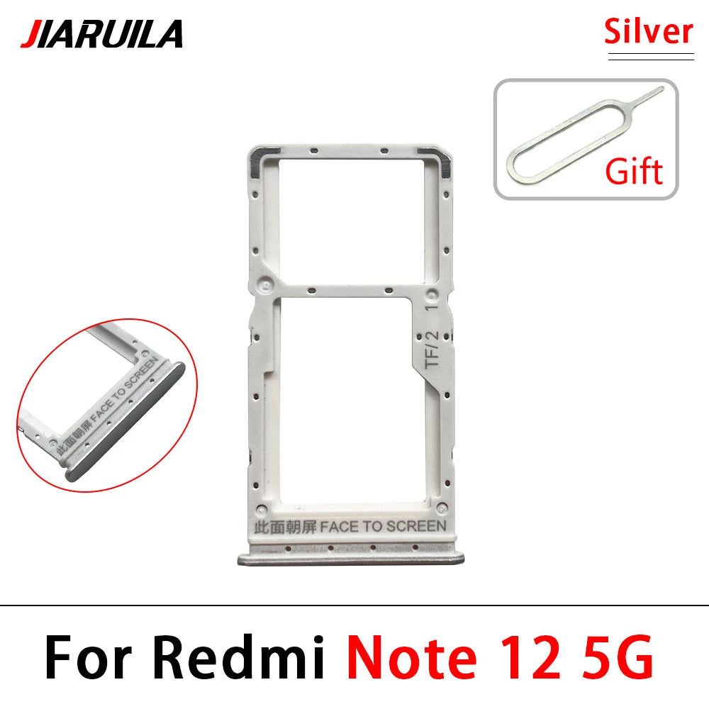 10Pcs, Micro Nano SIM Card Holder Tray Slot Holder Adapter Socket For Xiaomi Redmi Note 12 12s Pro Plus 4G 5G  Xiaomi  Xiao mi phone repair parts