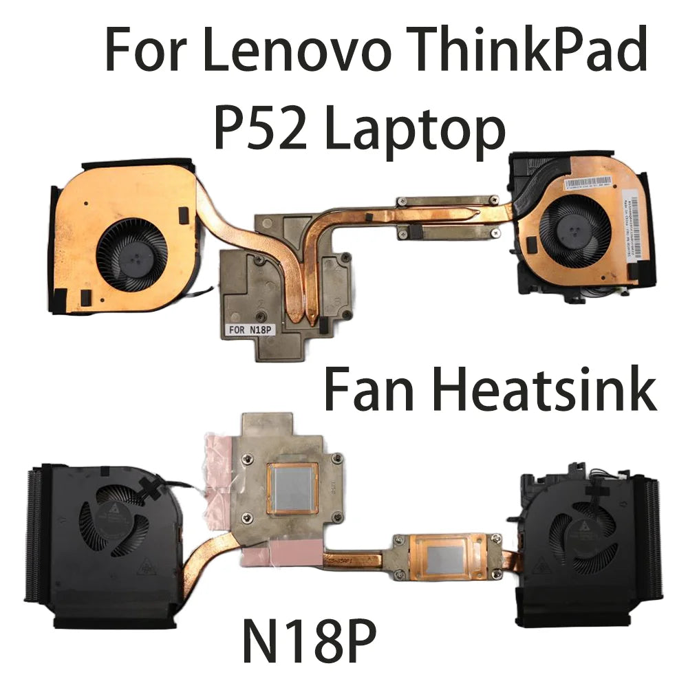 Original For Lenovo ThinkPad P52 Laptop Fan Heatsink CPU Cooler Cooling Fan N18P FRU:01HY785 01HY786 Lenovo laptop repair parts