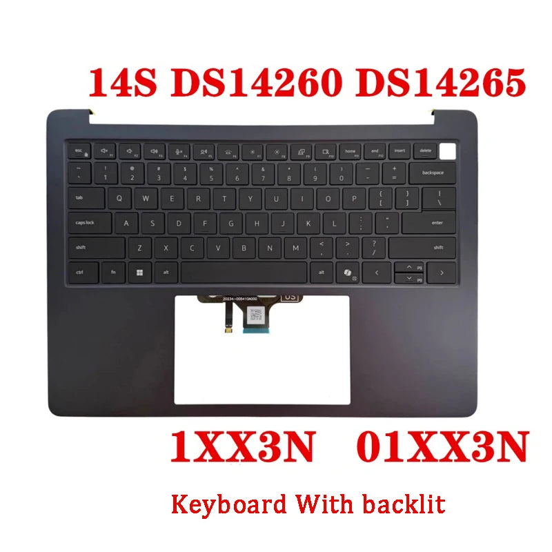 NEW ORIGINAL Laptop Top Case/LCD Back Cover Bottom Case Front Frame for DELL 14S DS14260 DS14265 0D1K31 02KFP9 0NNWN7 0CNFP8 Dell laptop repair parts