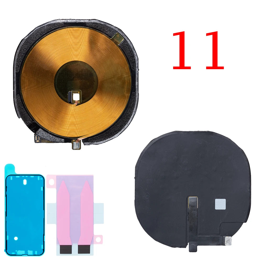 1set Wireless Charging Chip NFC Coil with Volume for IPhone 12 13 14 Mini Pro Max Plus Charger Panel Sticker Flex Cable iPhone phone repair parts