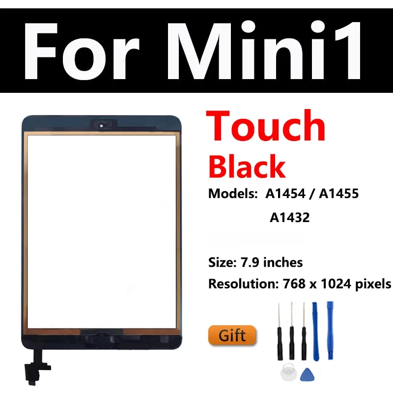 OEM Pantalla LCD Touch Screen For Apple iPad Mini 1 2 3 A1599 A1489 A1432 Assembly Digitizer Front Glass Display Replace  iPad repair parts