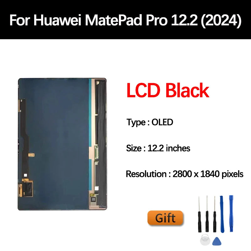 12.2" OEM LCD Touch Screen For Huawei MatePad Pro 12.2 (2024) Assembly Digitizer Front Glass Display Panel Replacement Tablet repair parts