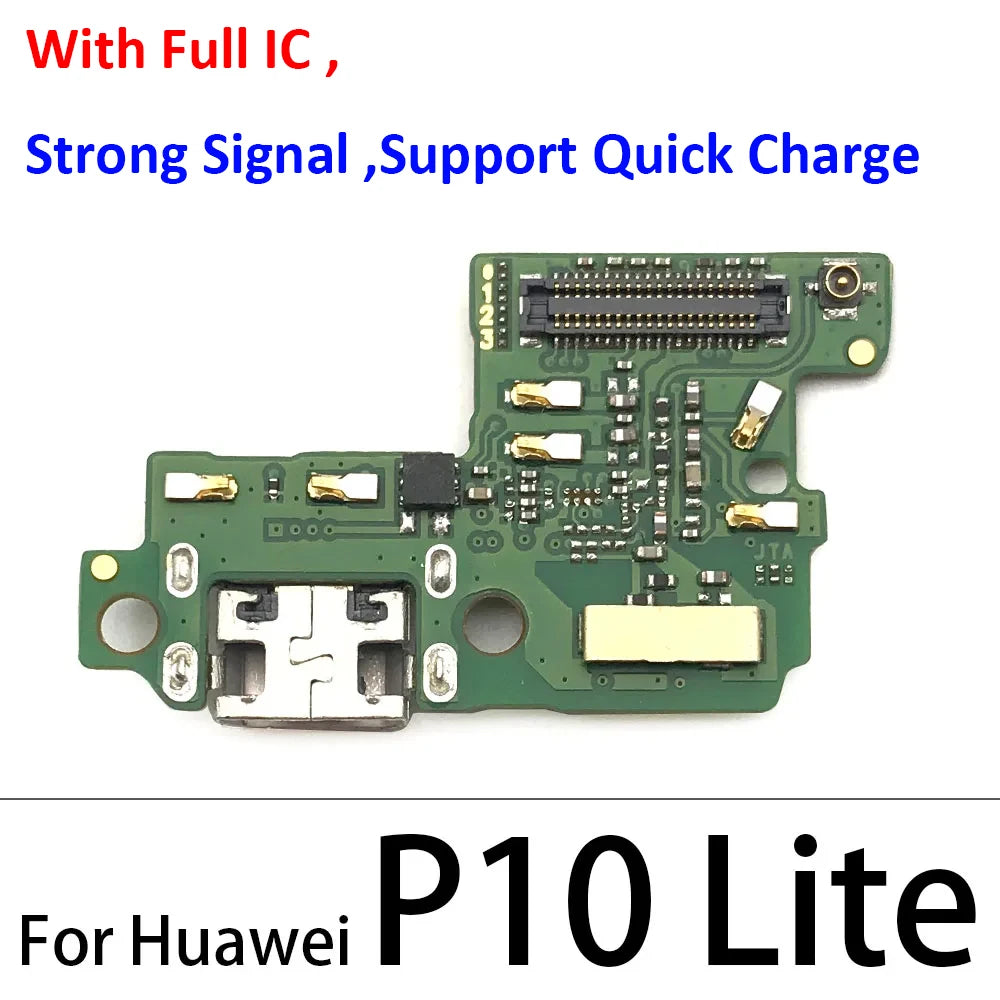 1Pcs Dock Connector Micro USB Charger Charging Port Flex Cable Microphone Board For Huawei P9 P10 P20 P30 Lite E Plus Pro Huawei phone repair parts