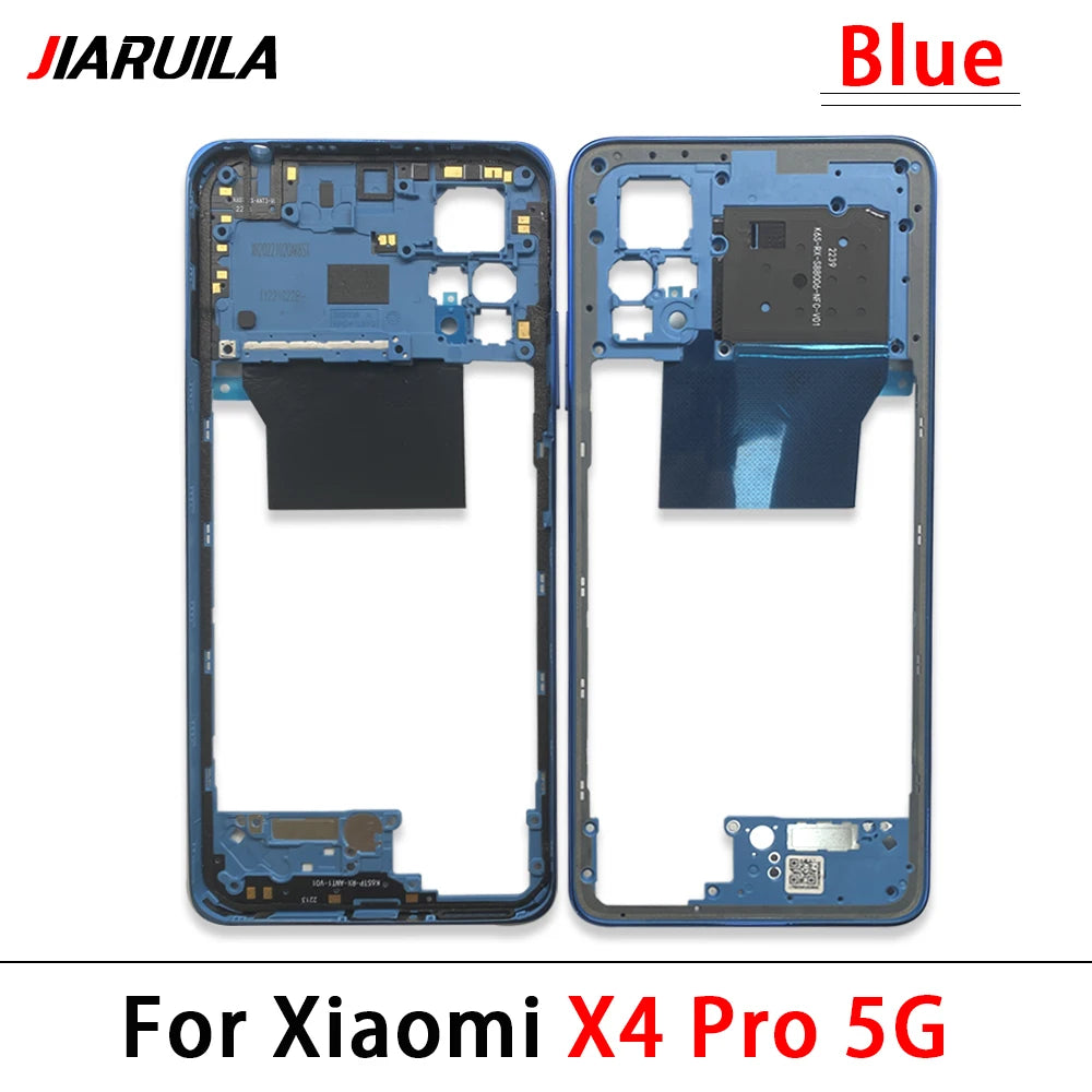 New Middle Frame Bezel Middle Plate Plastic For Xiaomi Poco X3 X4 GT X4 X5 M5s M4 Pro 4G 5G Middle Frame With Volume Button Xiaomi  Xiao mi phone repair parts
