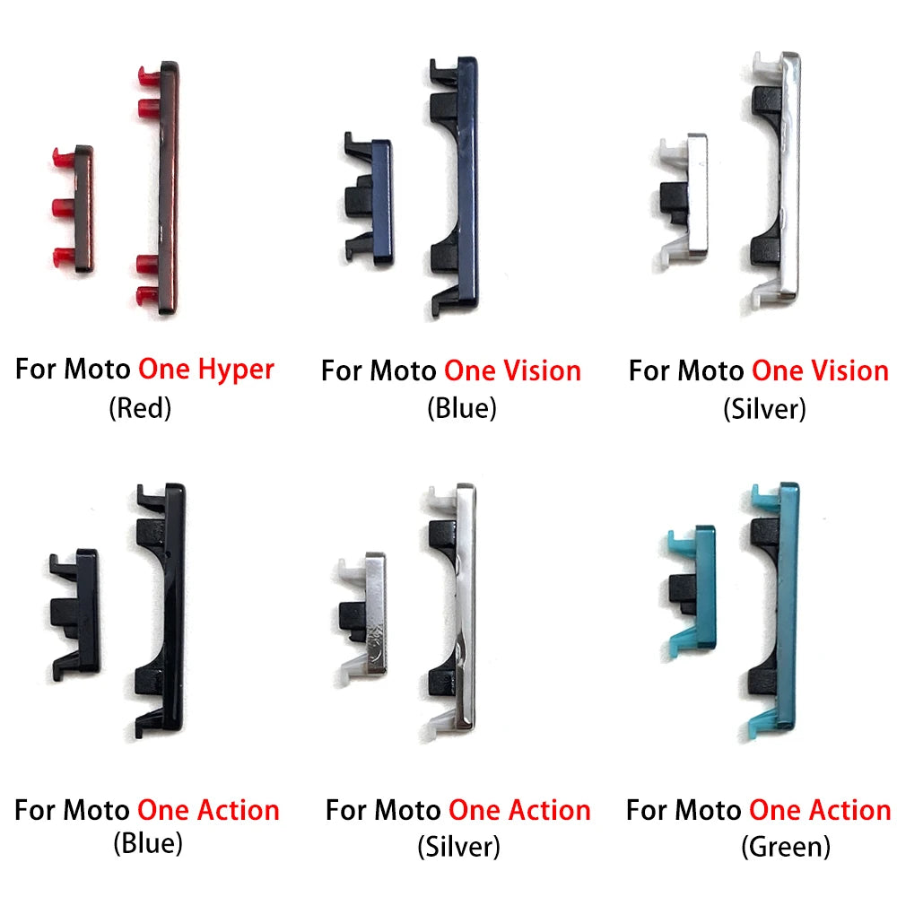 For Motorola Moto One Action Vision Hyper Macro Fusion Plus Power Button + Volume Side Button Key Replacement Parts Motorola phone repair parts