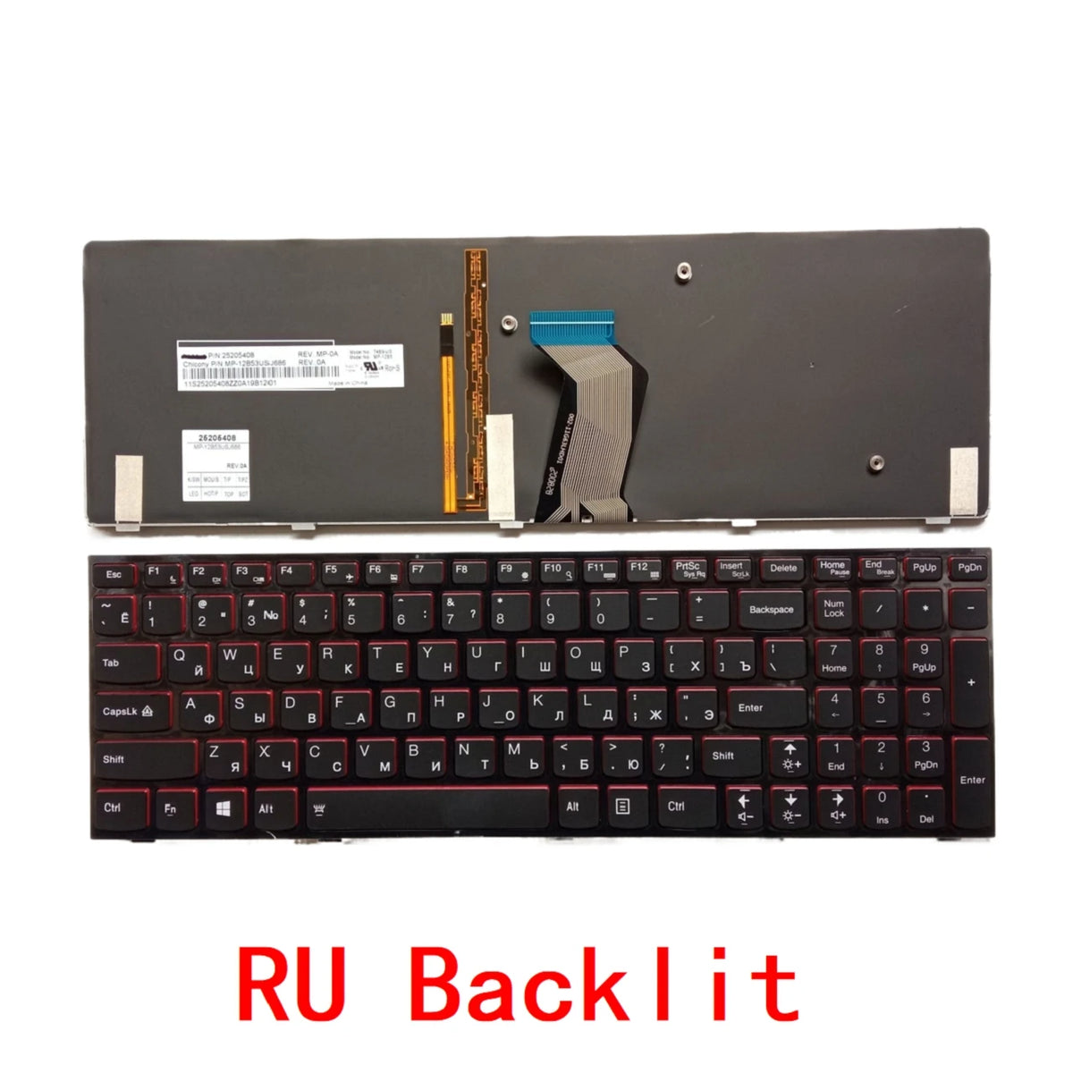 New US Russian Spanish Laptop Backlit Keyboard For Lenovo Y500 Y500N Y500NT Y510 Y510P Y590 Y590N Notebook PC Replacement Lenovo laptop repair parts
