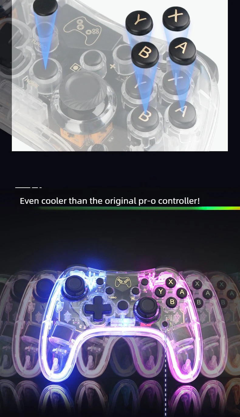 Wireless Bluetooth game controller Console Joypad Joystick for N-intendo S-witch Pro PC mobile phones vibration wake-up Gamepad  Game console accessories