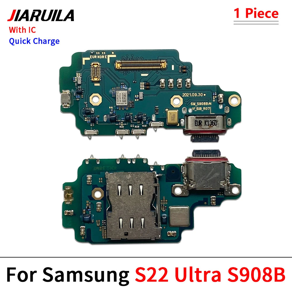 USB Charger Dock Connector Charging Port Microphone Flex Cable For Samsung S22 S23 S24 Plus Ultra S21 Fe 5G S901B S906B S908B Samsung phone repair parts