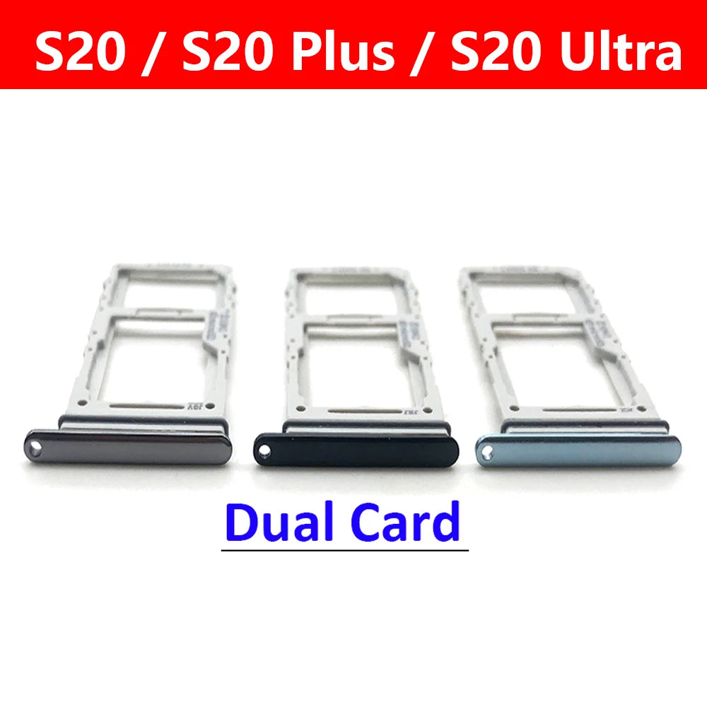New For Samsung S21 S20 Plus Ultra Fe Dual SIM Card Slot SD Card Tray Holder Adapter Replacement Spare Parts Samsung phone repair parts