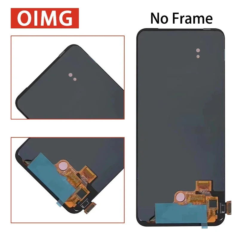 Super AMOLED for Oppo Reno2 Z Reno 2 Z Lcd PCKM70 Display Digital Touch Screen for Oppo Reno2 F CPH1989 Screen with Frame  Oppo phone repair parts