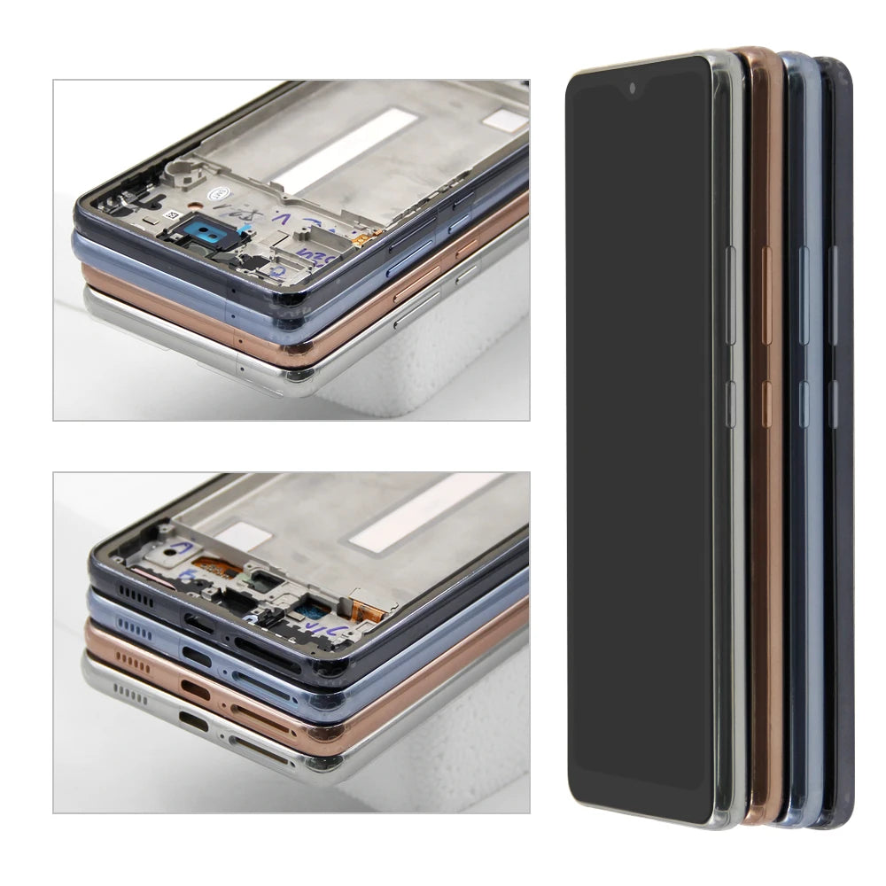 Super AMOLED A53 5G Display Screen with frame, for Samsung Galaxy A53 5G A536 A536B A536U Lcd Display Touch Screen Replacement Samsung phone repair parts