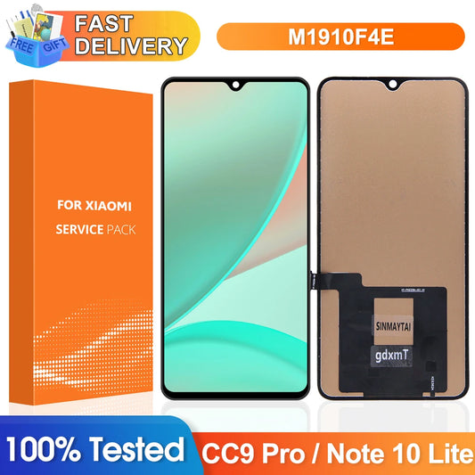 TFT 6.47" For Xiaomi Mi Note 10 LCD Mi Note10 Pro Display Touch Screen Digitizer For Mi CC9 Pro LCD Replacement Parts Xiaomi phone repair parts