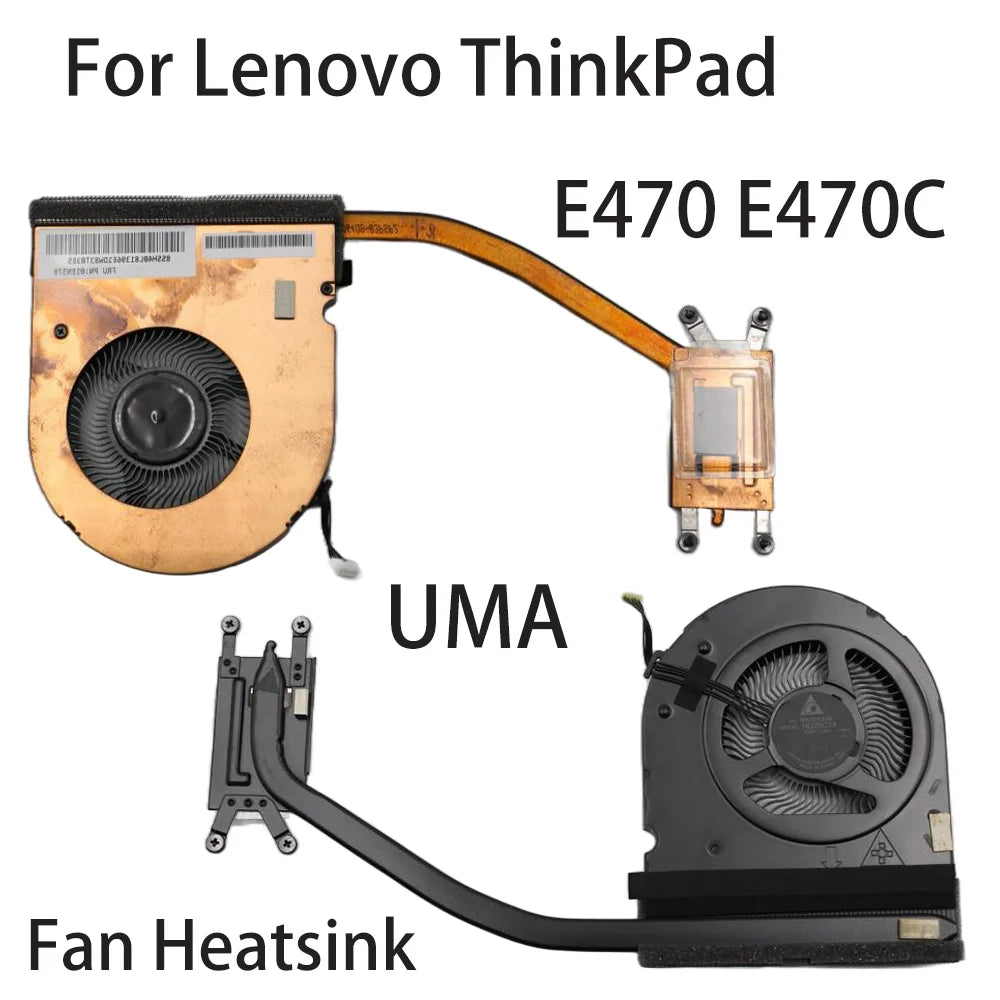 Original For Lenovo ThinkPad E470 E470C Laptop Fan Heatsink CPU Cooler Cooling FRU:01EN378 01EN377 UMA Lenovo laptop repair parts