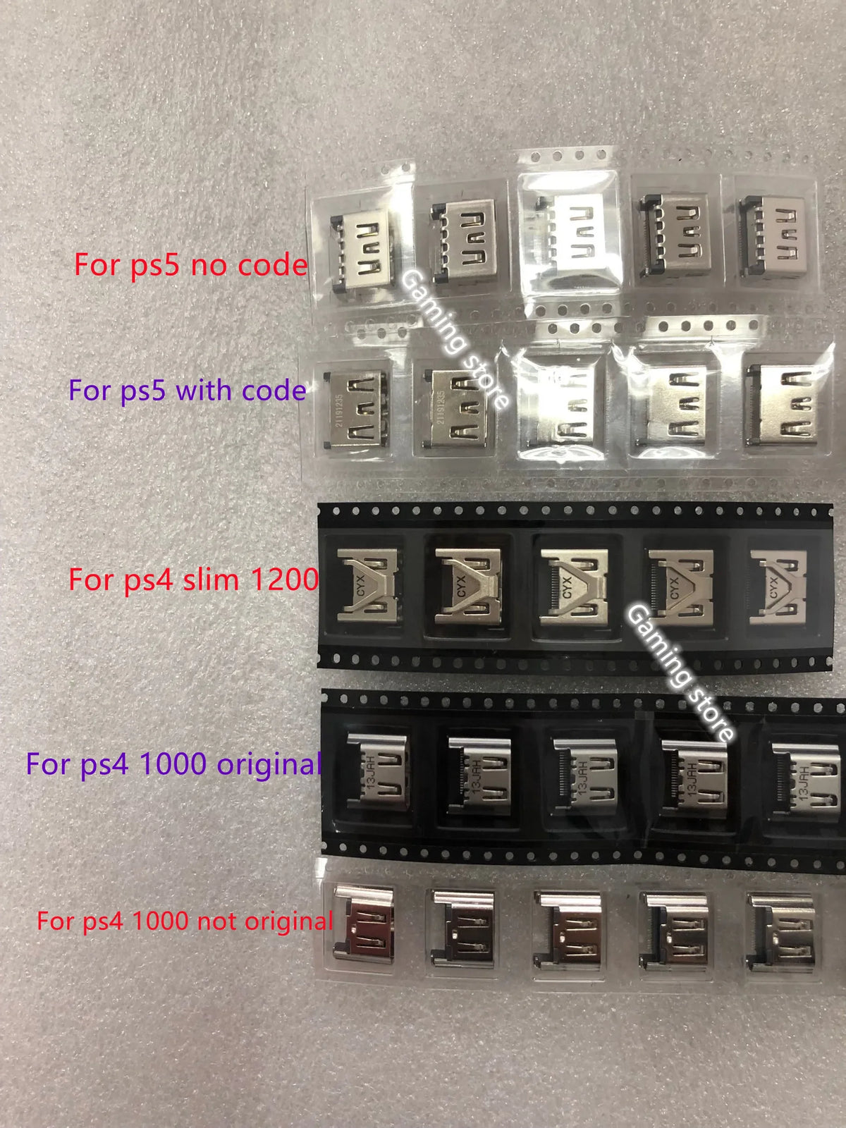 10pcs/lot Original For PS5 HDMI-compatible Port Socket Interface Connector for PS4 1000 1200 Fat Slim PRO HDMI-compatible Port Game console repair parts