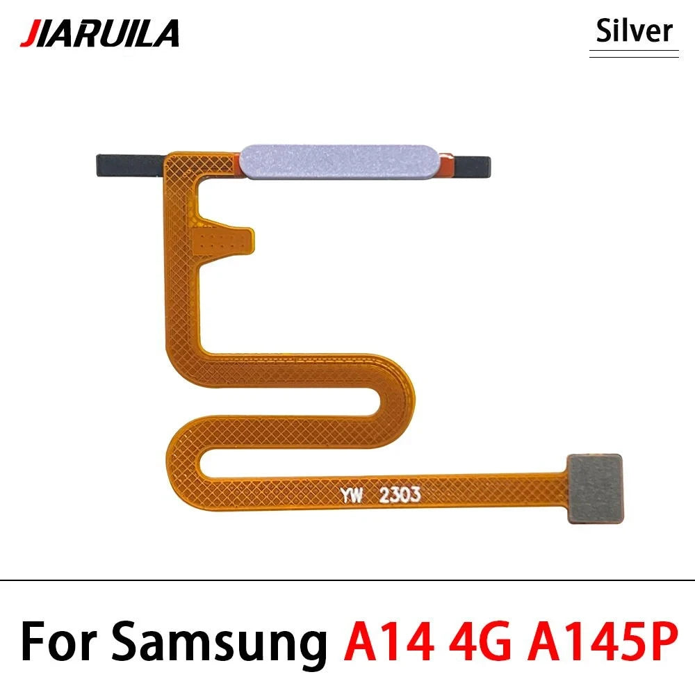 10Pcs, For Samsung A14 4G 5G A145F A145P A146B A146P Fingerprint Sensor Home Return Key Menu Button Flex Cable Samsung phone repair parts
