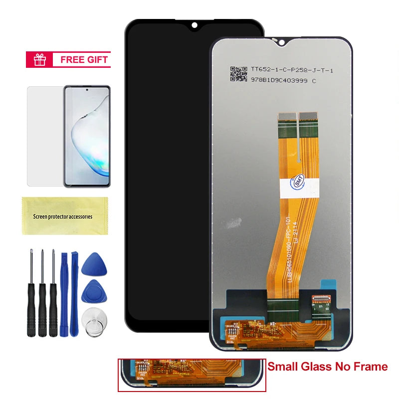 A02S Display Screen With Frame for Samsung Galaxy A02s SM-A025F/DS A025G/DS Display Touch Screen Digitizer Assembly Replacement Samsung phone repair parts