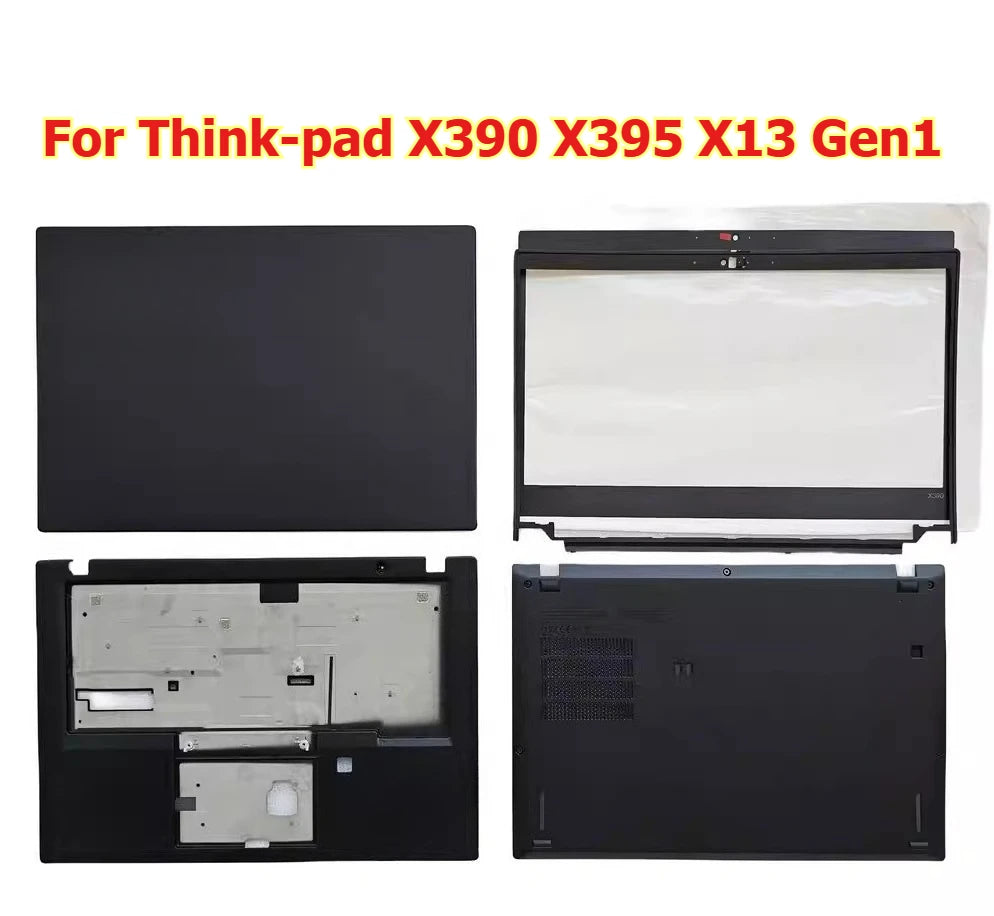 Cover case for Thinkpad X390 X395 X13 Gen1 upper lcd back housing bezel palmrest topcase shell hinge bottom cover Lenovo laptop repair parts