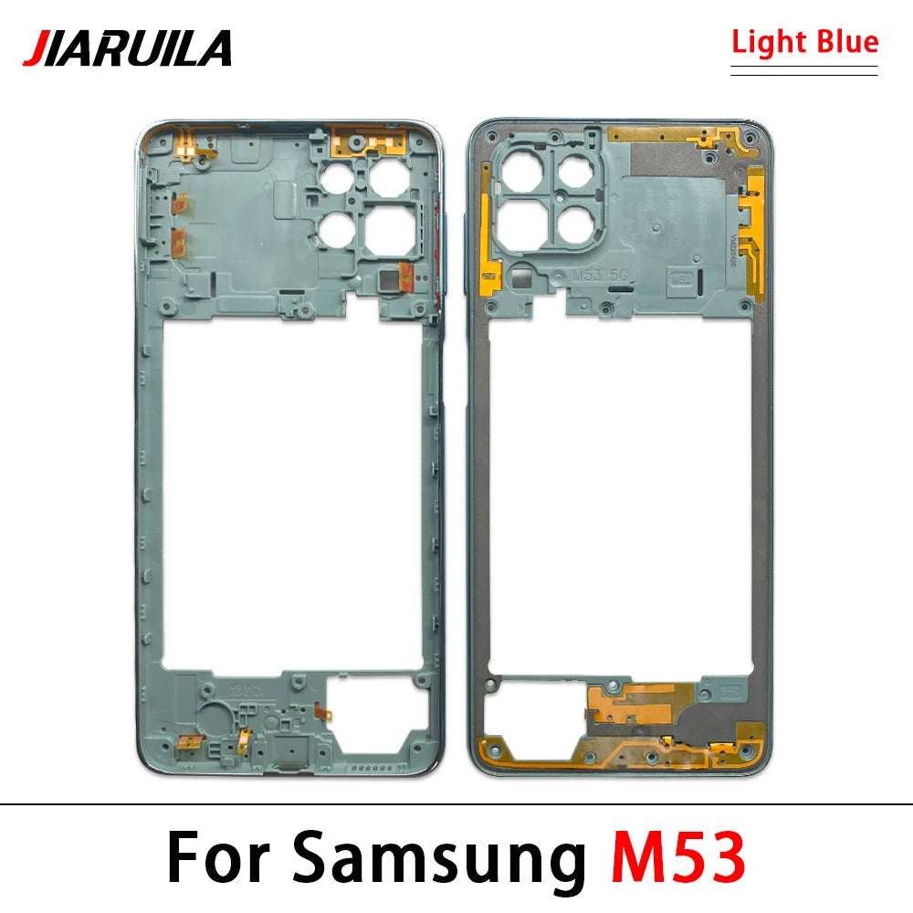 New Middle Frame For Samsung M23 M52 M53 M51 M54 M62 M35 5G M526B M536B M625F Door Housing Bezel Repair Parts Samsung phone repair parts