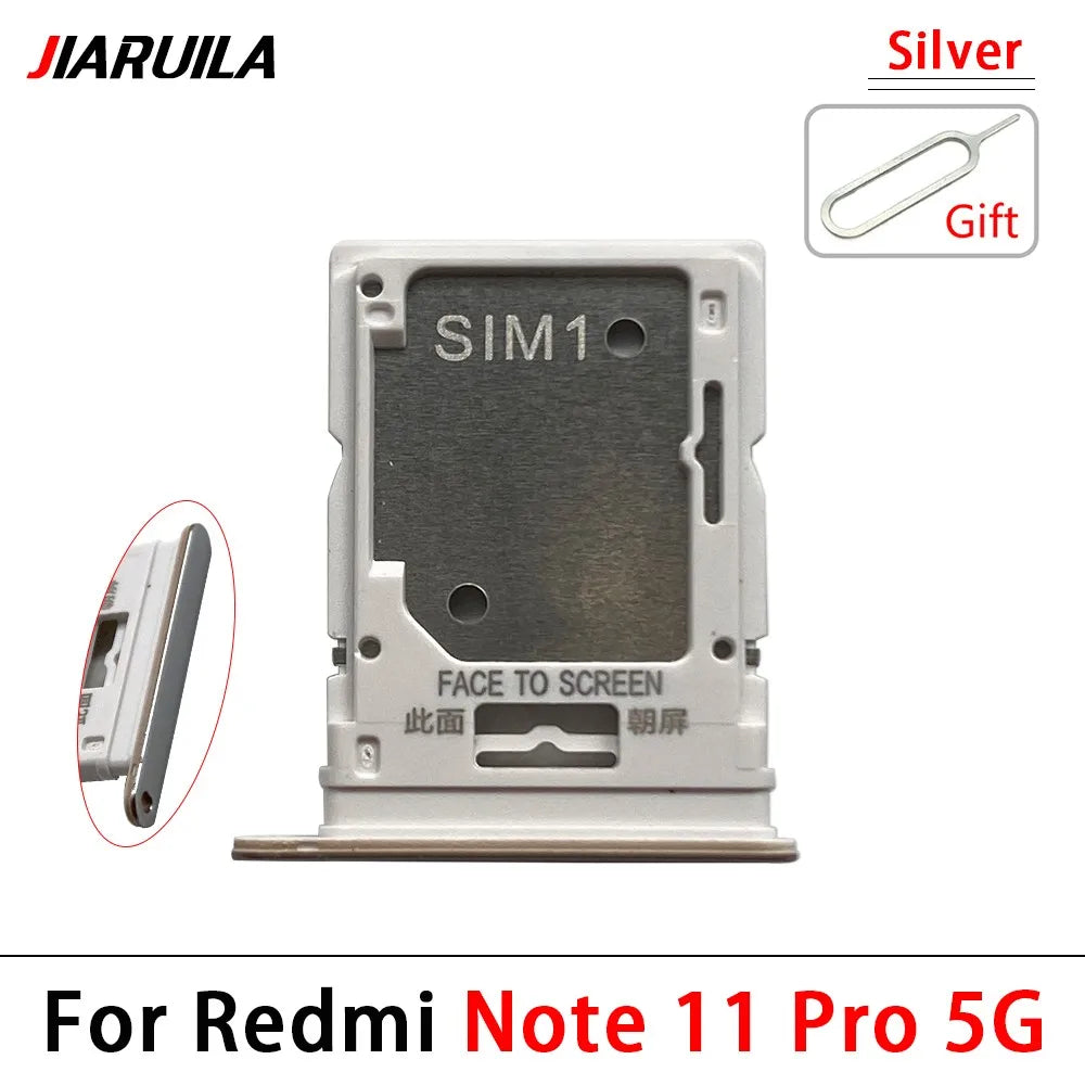 SIM Card Tray Slot Holder Adapter Accessories For Xiaomi Redmi Note 11 11s Pro Plus 4G 5G  Xiaomi  Xiao mi phone repair parts