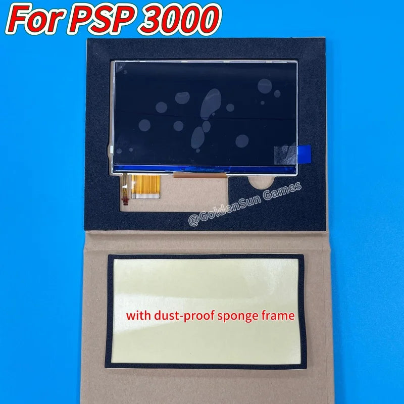 Display Screen for PSP 3000 3001 3004 3006 3008 Series Console LCD Screen with Dust-proof Sponge Frame for PSP3000 Replacement Game console repair parts