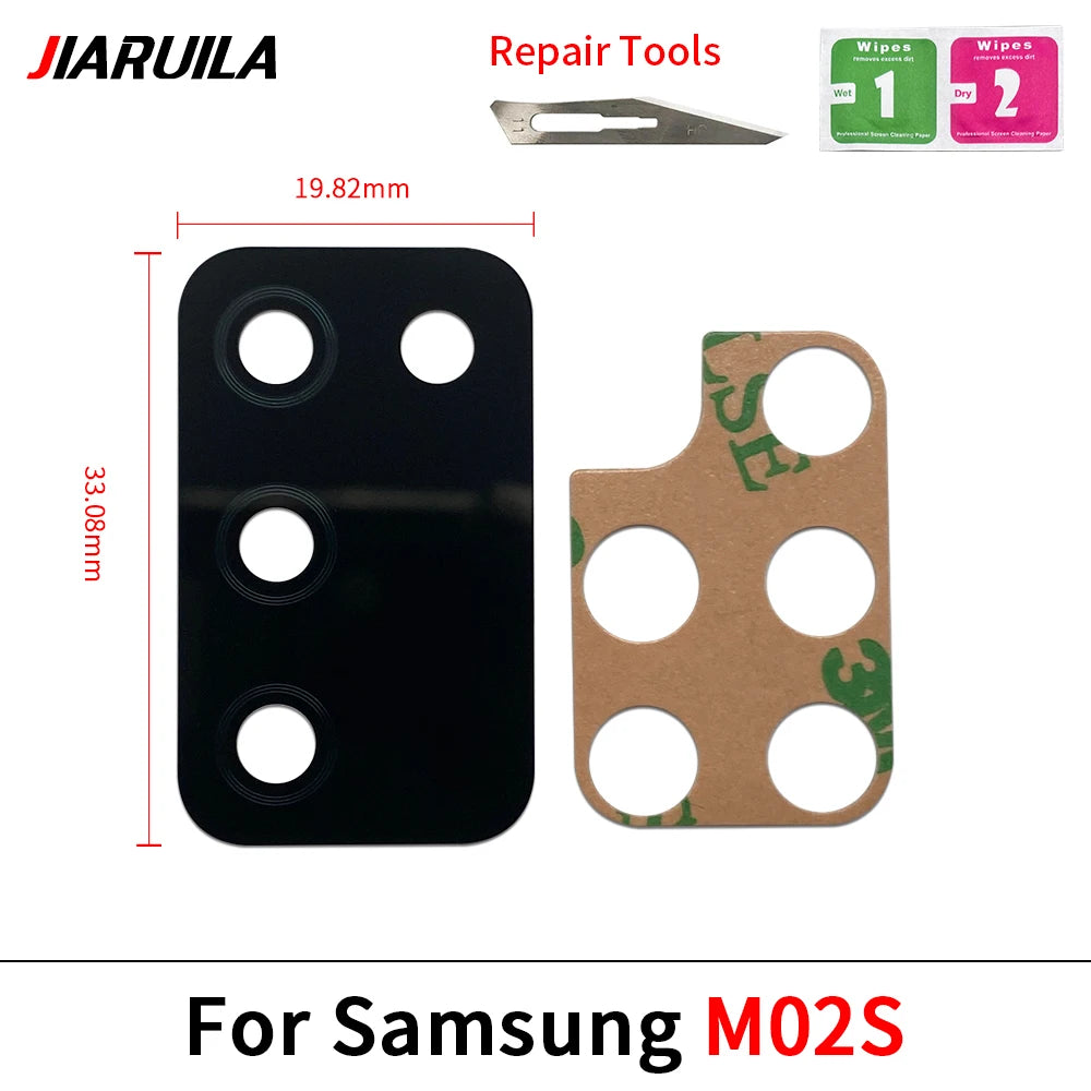 10Pcs, Rear Back Camera Glass Lens With Adhesive Sticker For Samsung M02 M02s M11 M12 M13 M14 M23 M32 M42 M52 M33 M53 M54 4G 5G Samsung phone repair parts