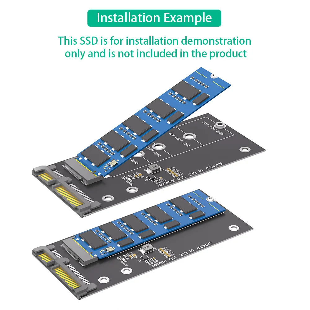 M.2 M2 NGFF SSD  to SATA 3.0 adapter card solid-state drive to SATA interface converter adapter connector Card For PC Laptop Laptop repair tools