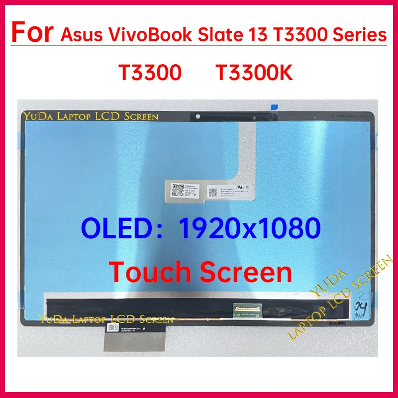 13.3" Tablet Touch Screen For Asus VivoBook Slate 13 T3300 T3300K LCD Display Digitizer Assembly Replacement OLED ATNA33XC21-0 ASUS laptop repair parts