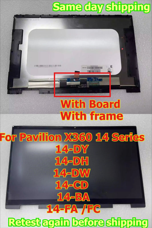 Panel Touch Screen Digitizer LCD Display Assembly For Pavilion X360 14-CD 14-DH 14-DW 14-DY 14-BA 14-FA FC Replacement Panel