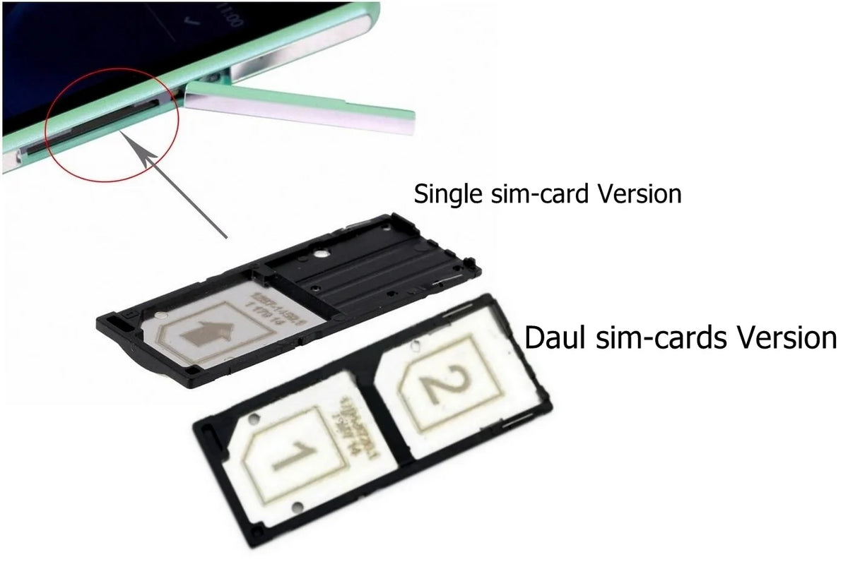 Genuine single & Daul Sim Card Tray Holder for Sony xperia C3 S55T S55U Sim Card Slot Tray for Sony C3 sim card reader holder Sony phone repair parts